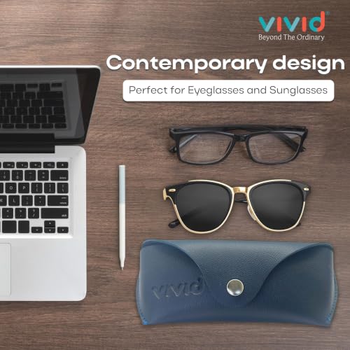 Image of VIVID Unisex Specs Snap Button Eyewear Dabbi Faux Leather Soft Case Cover