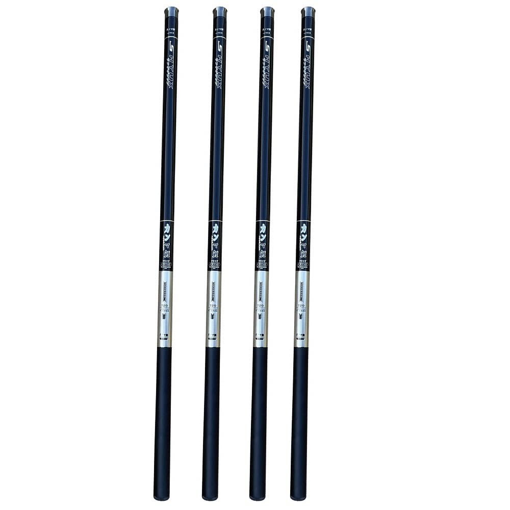CañAs De Pescar 1 PCS Polo de Pesca de Agua Dulce sin Anillo Varillas telescópicas de Fibra Alta de Carbono Varilla de la Corriente de la Mano 3.6/4.5/5.4/6.3/7.2m CañA De Pescar(6.3 m)