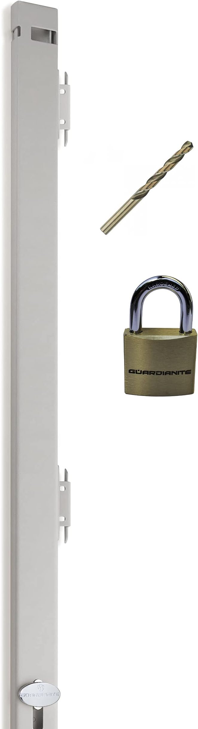 File Cabinet Locking Bar with Keyed Padlock & Drill Bit - 46" Long Security Bar for 4 or 5 Drawer Storage | Beige | Protect Privacy and Stay Compliant