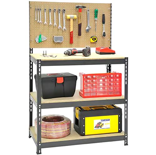 GRIMA - SCAFFALE BANCO da LAVORO in legno-metallo