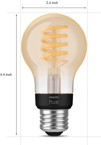 Miniatura 6 de Philips Hue - Filamento inteligente regulable White Ambiance A19, blanco cálido a blanco frío, bombilla Edison LED estilo vintage, compatible con