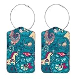 Juego de 2 etiquetas de equipaje para maletas,