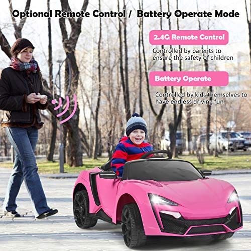 image for Costzon Ride on Car, 12V Battery Powered Electric Vehicle w/ Manual & 