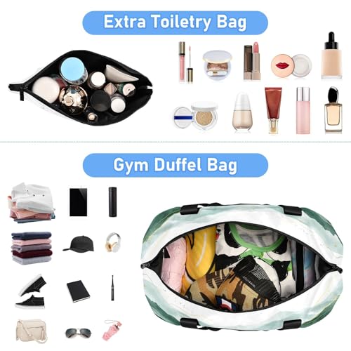 Misty Mountain Gym Bag for Women Sport Travel Duffel Bag Shoulder Weekender Overnight Bags with Wet Pocket & Shoe Compartment4