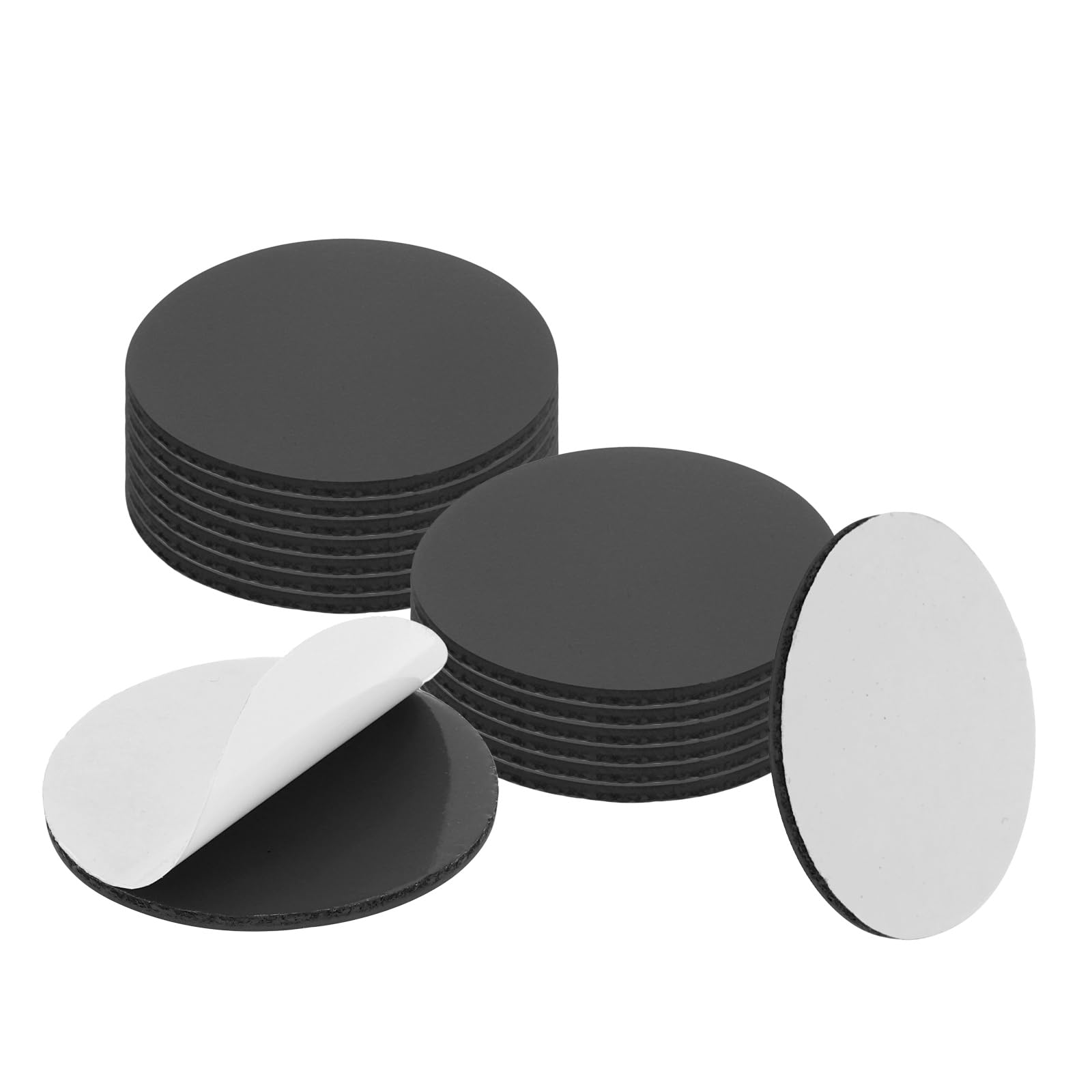 sourcing map 15Pcs 50 x 2.3mm Round Magnets Dots with Adhesive Backing, Rubber Magnets Stickers Self Adhesive Magnetic Discs for Fridge Whiteboard DIY Craft Office Classroom Home