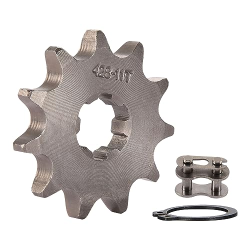 WOOSTAR Moto 428-11T Pignon Avant 17mm Remplacement pour 50cc 70cc 90cc 110cc 125cc Dirt Bike Pit Bike Mini Vélo ATV 4 Roues Cyclomoteur