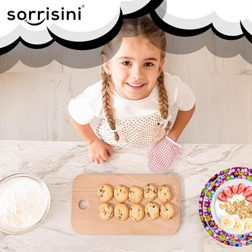 Sorrisini Set de vaisselle réutilisable, assiettes pour enfants pour crèche scoula avec assiette, bol, tasse, set de sevrage en plastique dur, Minnie Smile – vue 7