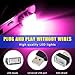 Augeny 4 PCS USB LED Car Interior Atmosphere Lamp, Plug-in USB Decor Night Light, Portable Auto Ambient Lighting Kit, Universal Vehicle Interior Accessories for Most Cars (Purple)