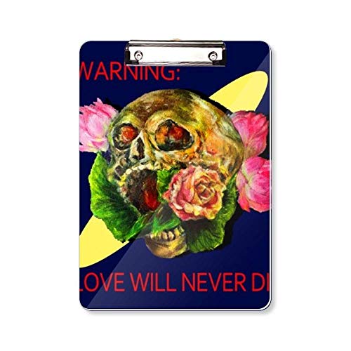Porte-bloc avec plaque A4 Love Will Never Die support écriture rigide