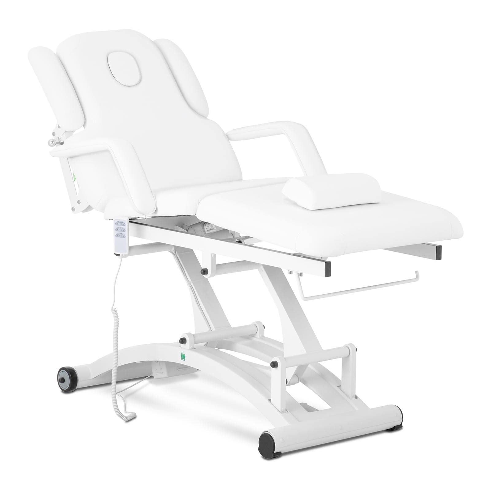 Physa Divine Massageliege Kosmetikliege Behandlungsliege (elektrisch, 3 Motoren, 63-81 cm, 3 Zonen, Gesichtsöffnung, inkl. Fernbedienung) Weiß