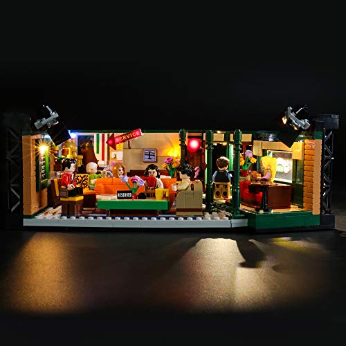 Image of BRIKSMAX LED Kit for Lego Friends Central Perk, Compatible with Lego Model 21319, 4.72 inch x 6.69 inch x 1.57 inch, 8 Pieces, Ages 7+