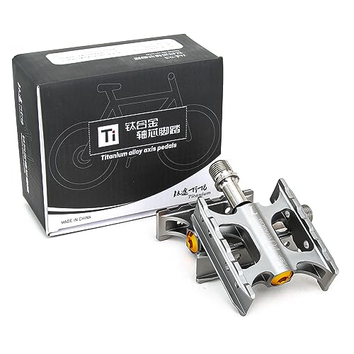 Tito Mini Size Bicycle Pedals With Aluminium Alloy Bicycle Foot Pedals And Titanium Axle For Mtb And Road Bike (Silver) #TOP6