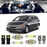 ENDPAGE 18-Pieces Odyssey LED Interior Lights Kit for Honda Odyssey 2011 2012 2013 2014 2015 2016 2017 White 6000K LED Interior Lighting Package + License Plate Lights, Install Tool