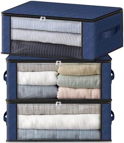 HomeHacks Pacote com 3 sacos de armazenamento organizador de roup...