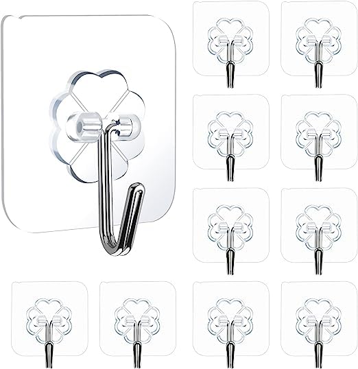 zig zag Pack of 50 Heavy Duty Adhesive Hooks for Hanging Waterproof and