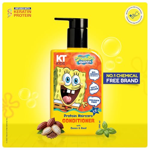 Image of Protein Detangle Conditioner | Pediatrician Approved | Cocoa Butter & Basil | Non-Greasy Frizz Control for Kids | 200 ml
