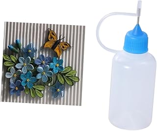TEHAUX Aplicador De Cola De Ponta De Precisão De Garrafa De Garrafa Azul De 10 Peças Com Ponta De Agulha De Capacidade Garrafa De Ponta De Agulha De Papel Acolchoado