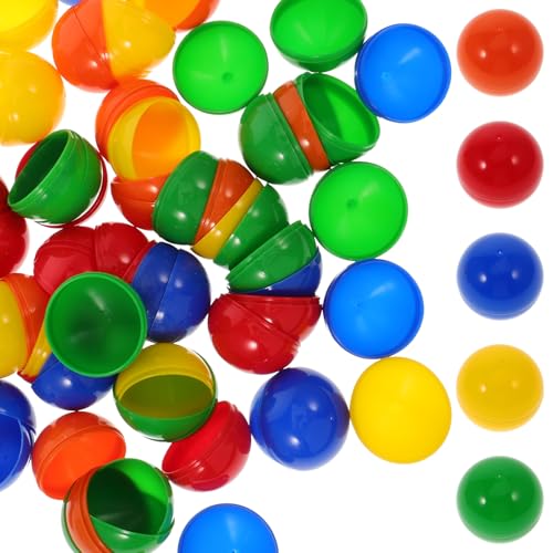 NUOBESTY 50 StüCk Lotteriekugeln Aus Kunststoff 4Cm Bunte Hohlkugeln Zum BefüLlen FüR Tombola Partyspiele Bingo Verlosung ZeichnenbäLle
