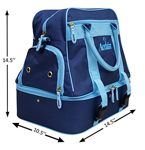 Acclaim Farne Midi Nylon Double Decker Bowlers Level Lawn Flat Green Short Mat Indoor & Outdoor Bowling Bowls Bag New 2025 Model (Navy Blue/Sky Blue) - Image 5