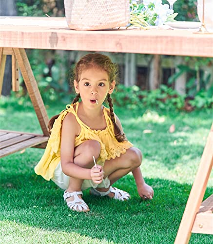 THEE BRON Toddler Girls Closed Toe Sweet Retro Cutout Sandals - Princess Summer Shoes3