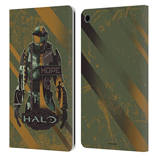 Head Case Designs Officially Licensed Xbox Game Studios Halo Infinite Hope 20th Anniversary Leather Book Wallet Case Cover Compatible with Fire HD 8 (2015) (2017) (2018)