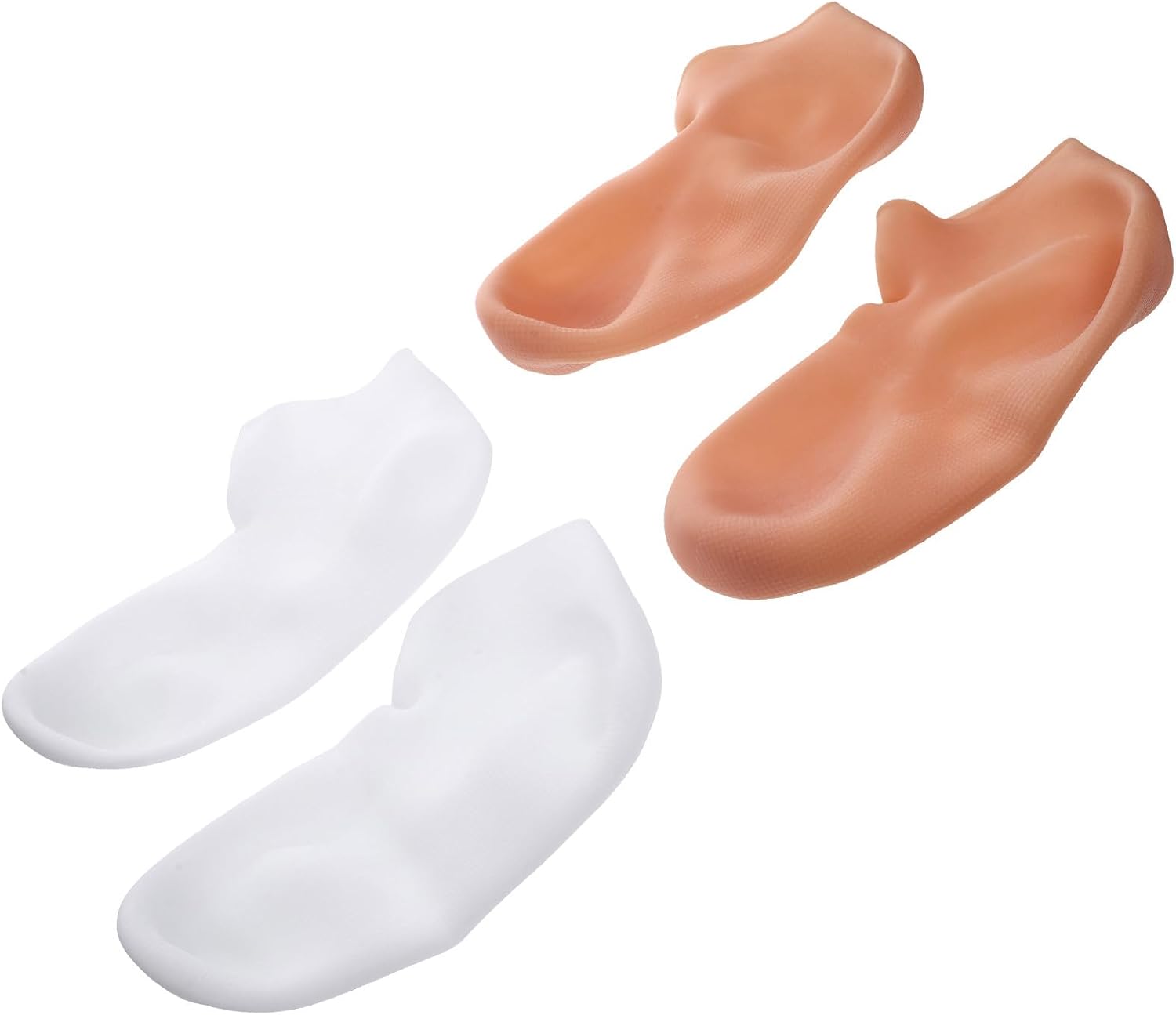 VILLCASE 2 Pairs Sebs Exfoliating Moisturizing Socks for Dry Cracked Feet XL (41-42) Elastic Foot Gloves with Hydrating Gel for Women