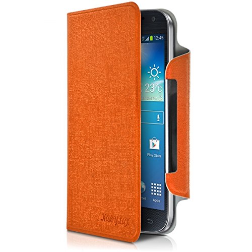 Seluxion - Housse Etui à Rabat Universel M Couleur Orange pour Samsung Galaxy Core Prime