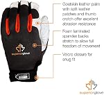 Superior MXGC Clutch Gear Grain Goatskin Leather Mechanics Glove, Work, Black (Pack of 1 Pair)