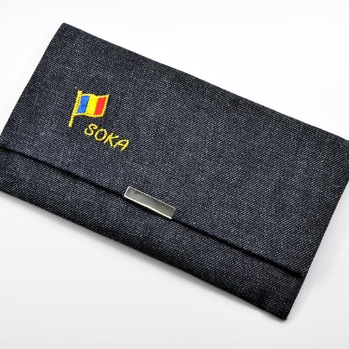 念珠ケース/Mサイズ/SOKAロゴ/創価学会数珠ケース/数珠袋/008デニム/創価学会用/SGI・SOKA