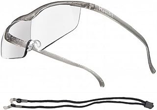 Hazuki ハズキルーペ ラージ 1.85倍 クリアレンズ (全9色) 首から下げるストラップ付き 首掛け付き (チタンカラー) 誕生日 プレゼント