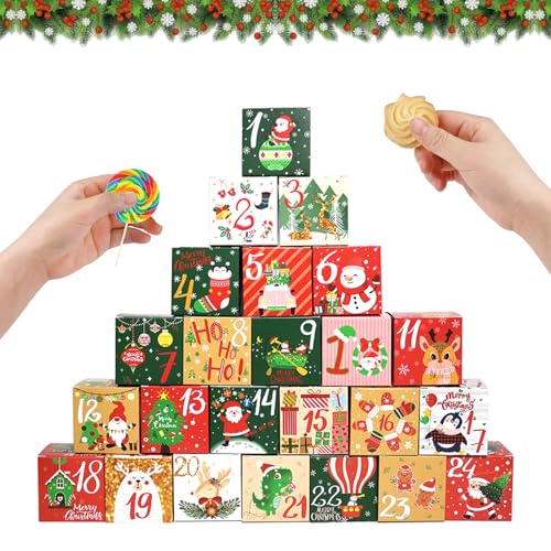 2025 Christmas Advent Countdown Calendar Box,Fillable Advent Calendar,Empty Advent Calendars to Fill,24 days Advent Calendar Paper Box,Empty Advent Calendar to Fill Yourself for DIY Xmas Decorations