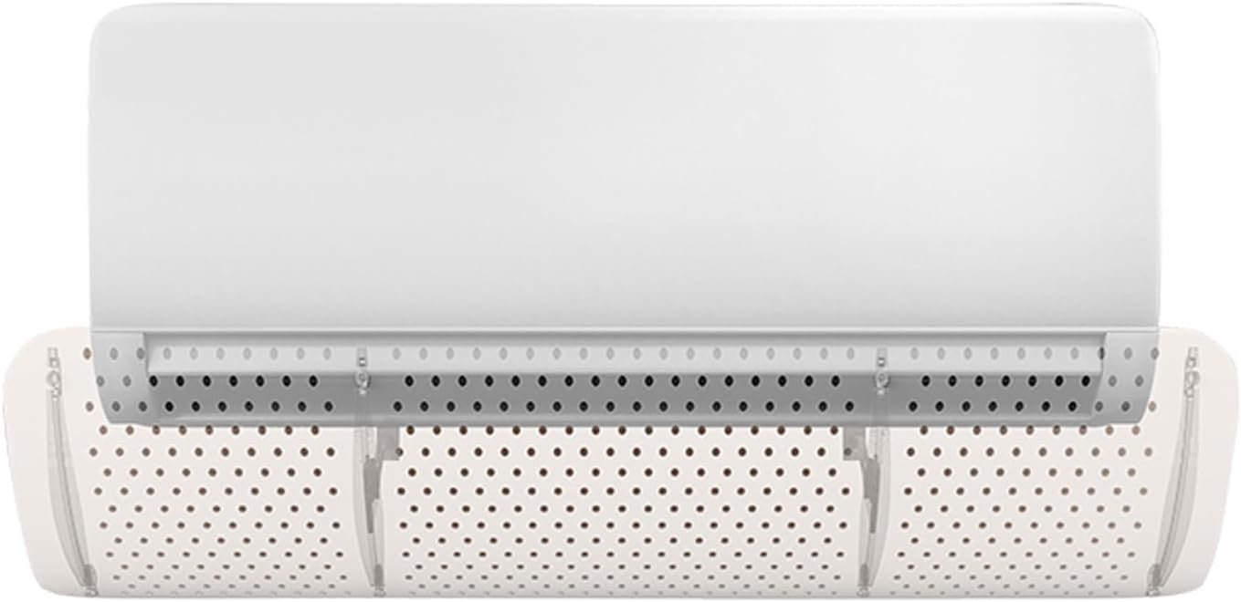 Jaffiust Air Conditioner Deflector, Adjustable Wall Mount AC Vent Deflector for Wall Units Non-Condensing AC Vent Deflector for Living Room and Bedroom