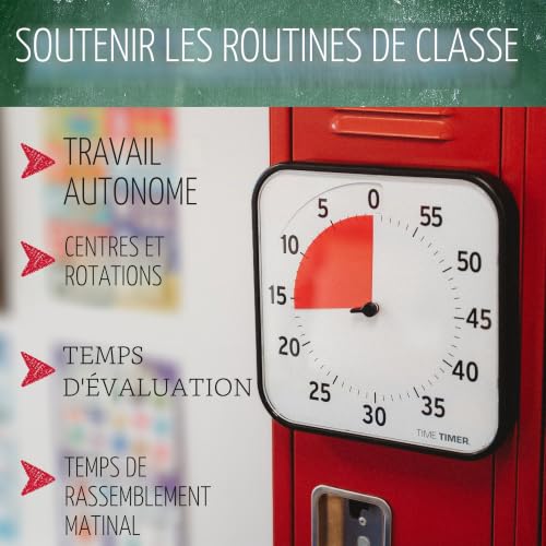 Compte à rebours 60 minutes magnétique Time Timer Large 30x30cm - 5