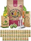 Organo Republic 40 Vegetable Seeds Variety Pack - 26000 Non GMO Heirloom Seeds for Planting Vegetables & Fruits in Bulk Individual Seed Packets, Home Garden Seeds for Hydroponic, Indoor & Outdoors