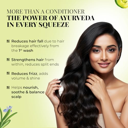 Image of Just Herbs Anti Hairfall Conditioner | Rosemary, Amla & 14 Herbs | Reduces Hair Fall by 10X | Controls Frizz | Ayurvedic Conditioner for All Hair Types - 200ml
