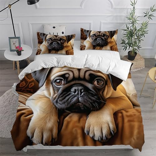 Ensemble housse de couette 3 pièces motif chien double - 6