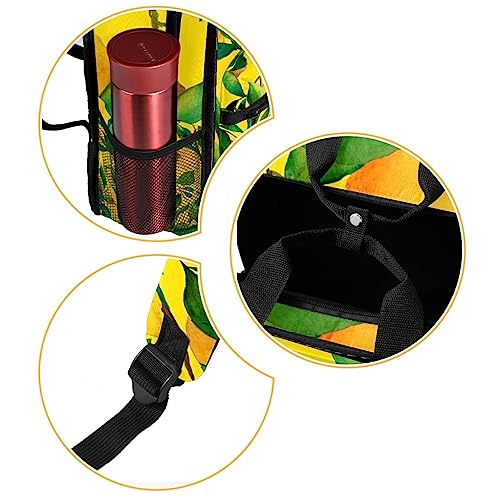 Sac à dos imprimé citron pour écolier - Cartable réglable multicolore 35cm