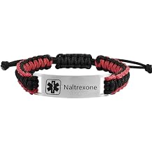 ZKXXJ Medical Alert ID Bracelet for Men Women - Braided Adjustable Sos Emergency Identification Bracelets,Healthy ICE Allergy Bracelet for Boyfriend Girlfriend Dad Mom