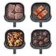 CASO AirFry 6.0 - Heißluftfritteuse, Airfryer, 6 Liter, Timer, Besonders Leise 38 db, Shake-Reminder, 8 praktische Voreinstellungen, Touch Bedienung, Edelstahl Innenraum, Schwarz