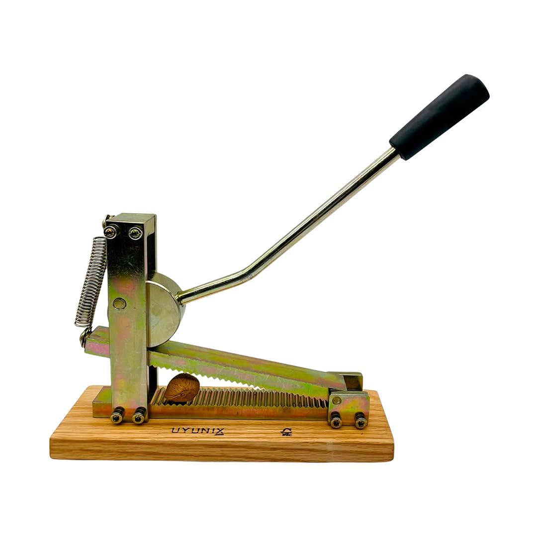Triturador de Frutos Secos | Acero Bicromatado | Partidor de Almendras y Castañas | Cortador y Pelador de Frutos Secos | Multiusos | Acabado Único y Resistente | Estuche de Madera para Regalo