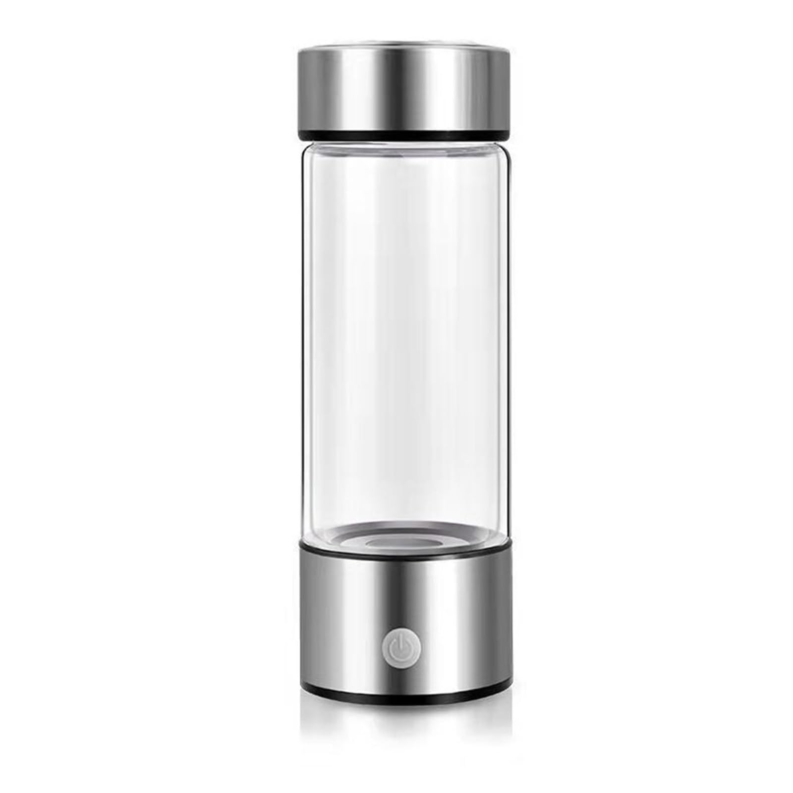 Osmosis Inversa Domestica, Taza de agua rica en hidrógeno, botella generadora de agua rica en hidrógeno de 420ML, filtro de calidad de titanio, fabricante portátil de lonizador antioxidante(Silver)