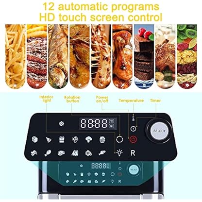 Heißluftfritteuse,10L Air fryer Fritteuse,Uten XXL Heißluft-ofen,12 in 1 Heissluftfritteuse mit digitalen LED-Display, 6 Zubehör & Rezeptbuch, Edelstahl,1500W – Bild 4