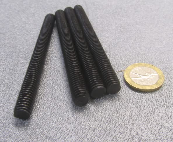 Grade B7 Steel Fully Threaded Rod 3/8"-16 x 4.00 Length 4 Pcs.
