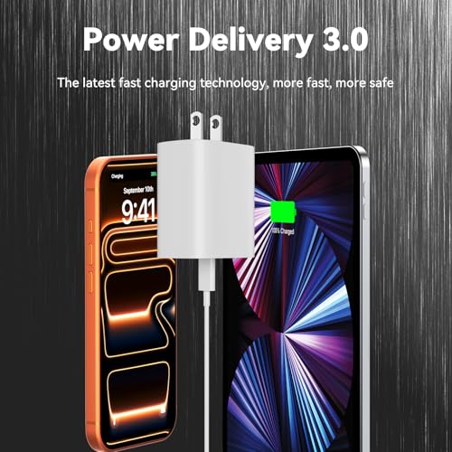 Chargeur rapide USB C 20W et câble robuste pour Phone 14 Pro Max