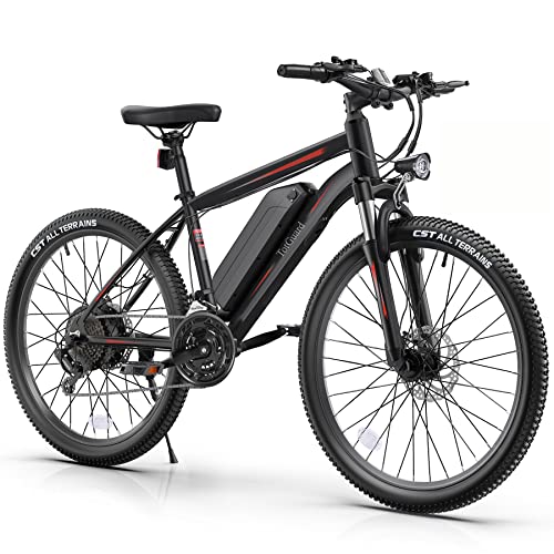 Electric Bike, TotGuard 27.5  Electric Bike for Adults 500W Ebike 21.6MPH Adult Electric Bicycles Electric Mountain Bike,48V 10Ah Removable Lithium Battery,Shimano 21S Gears,Lockable Suspension Fork