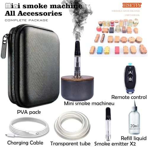 Máquina de humo mini portátil con control remoto inalámbrico, para producción audiovisual y cosplay miniatura 3