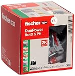 fischer – fischer DuoPower 8 x 40 S PH, Universaldübel mit Panheadschr
