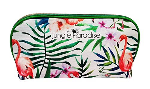 Institut Karité Paris - Neceser de Aseo Jungle Flowers para Mujer - Neceser de Maquillaje de Tela - Bolsa Flexible y Floral - Grande Cover