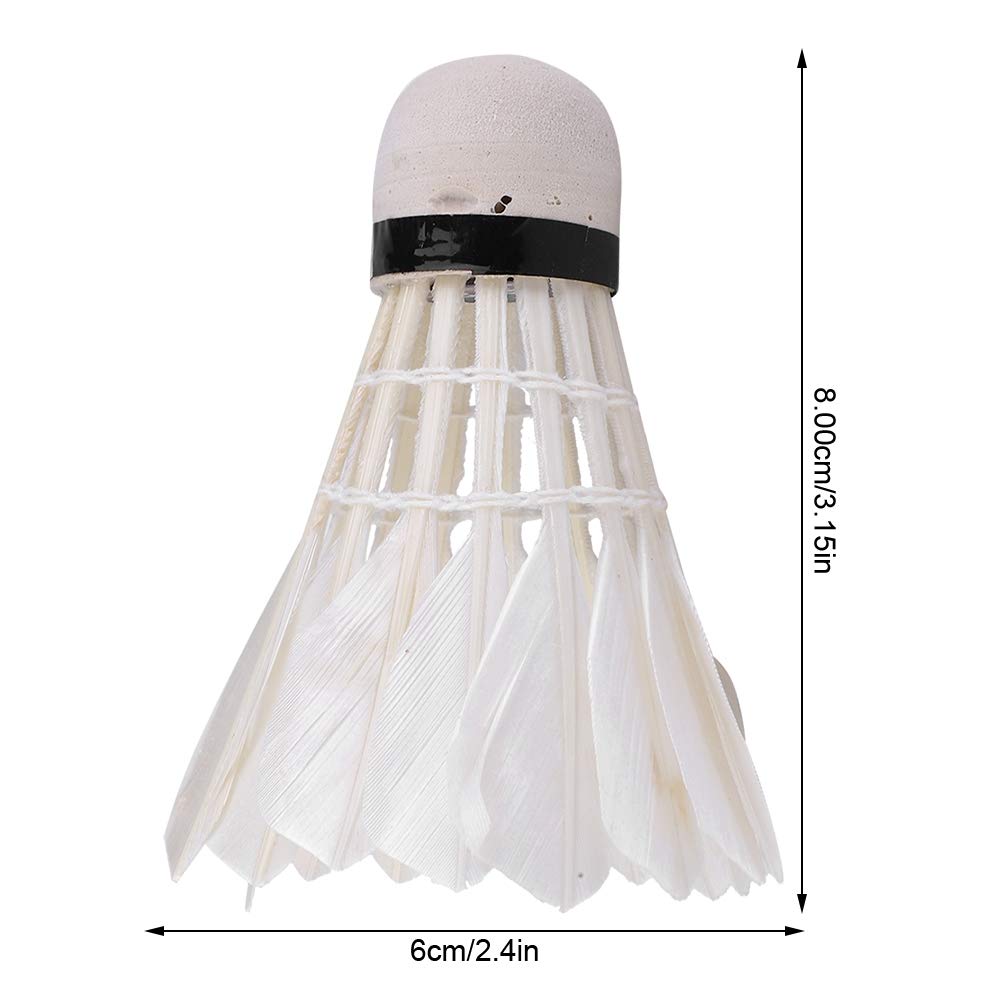 SANON Volantes de Bádminton Plumas de Ganso Estables Duraderos Birdies para Entrenamiento Deportivo Interior Exterior