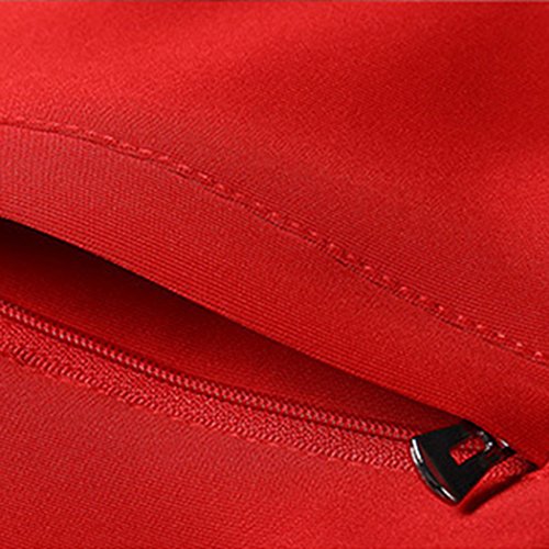 Sun Lorence Men's Athletic Running Tracksuit Set Casual Full Zip Jogging Sweat Suit (Xx-Large, Red) #TOP2